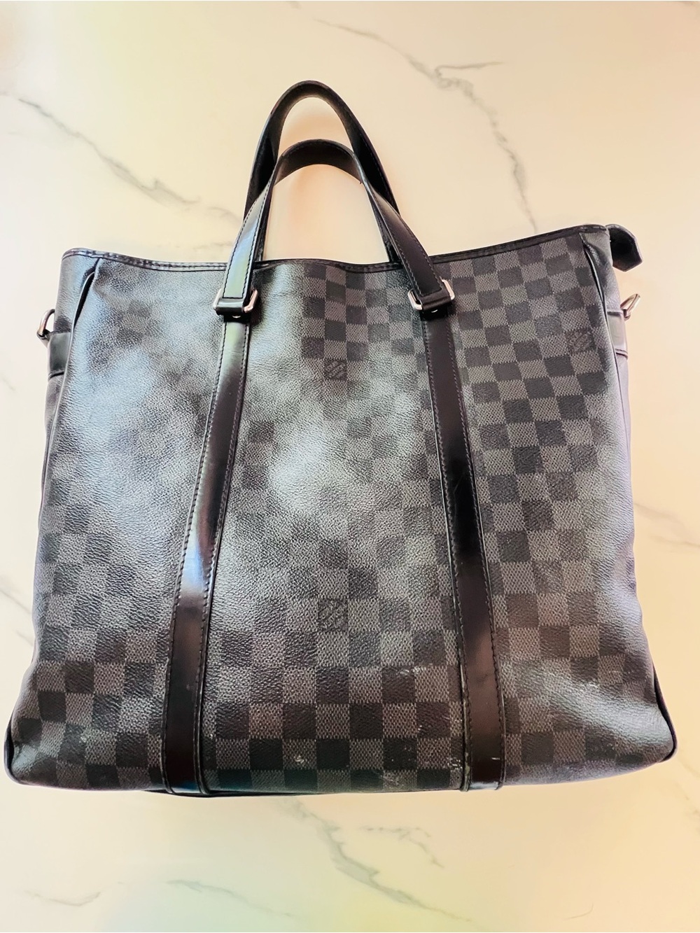 Authentic Louis Vuitton Tadao PM Damier Graphic Canvas Tote Bag Business Bag - Picture 16 of 16